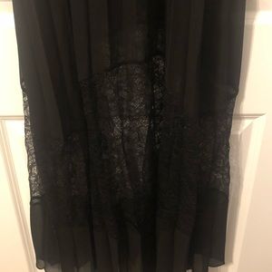 Worn once. Black long slip dress